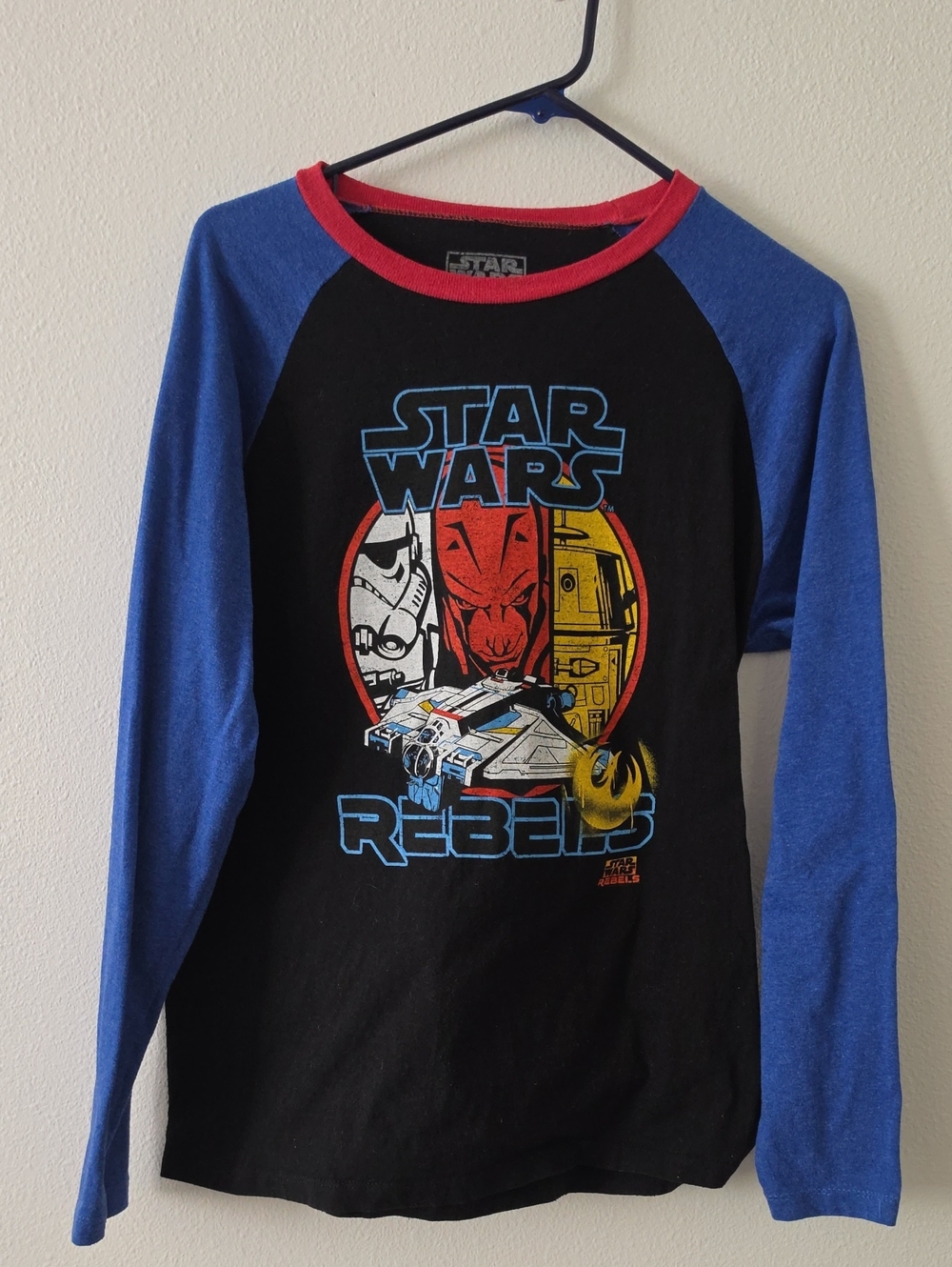 Star Wars Kids Long-Sleeve Raglan Shirt - Black, Blue & Red